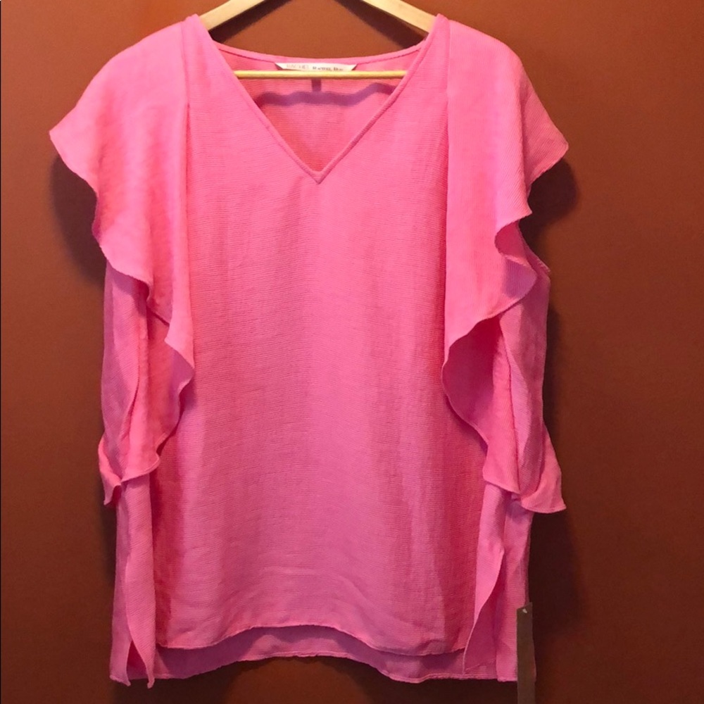 NWT Rachel Rachel Roy ruffled pink blouse.